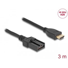   Delock HDMI önműködő kábel HDMI-A apa - HDMI-E apa kapcsolattal 3 m, 4K 60 Hz-s (87906)
