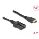 Delock HDMI önműködő kábel HDMI-A apa - HDMI-E apa kapcsolattal 3 m, 4K 60 Hz-s (87906)
