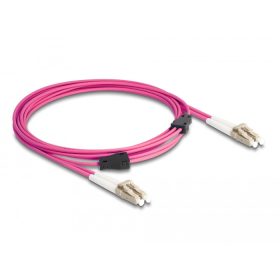   Delock Optikai kábel fém megerősítéssel LC Duplex - LC Duplex Multi-mód OM4 2 m (87914)