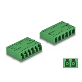   Delock Optikai szál kapcsolat HD LC Hexaplex anya - LC Hexaplex anya zöld (87925)