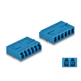   Delock Optikai szál kapcsolat HD LC Hexaplex anya - LC Hexaplex anya kék (87926)