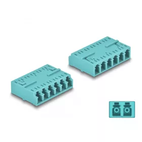   Delock Optikai szál kapcsolódás HD LC Hexaplex anya - LC Hexaplex anya vízszínű (87927)