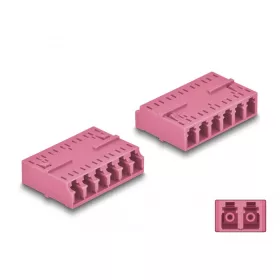   Delock Optikai szál kapcsolódás HD LC Hexaplex anya - LC Hexaplex anya ibolya (87928)