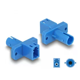   Delock Optikai szál hibrid párosító LC Simplex anya - ST Simplex anya kék (87938)