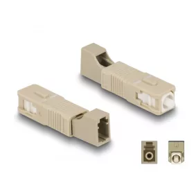   Delock Optikai szál hibrid párosító SC Simplex apa - LC Simplex anya bézs (87942)