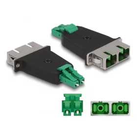   Delock Optikai szál hibrid párosító LC Duplex apa - SC Duplex anya zöld (87946)
