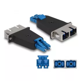   Delock Optikai szál hibrid párosító LC Duplex apa - SC Duplex anya kék (87947)