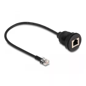   Delock RJ12 kábel apa - RJ12 anya beszereléshez 30 cm, fekete (87955)