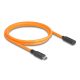 Delock USB 5 Gbps kábel USB Type-C  apa - USB Type-C  anya kötött felvételre 1 m narancs színű (87960)