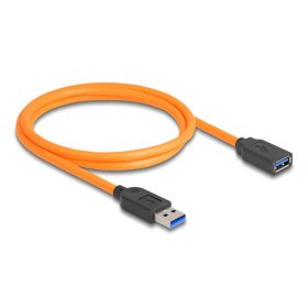   Delock USB 5 Gbps kábel A-típusú USB apa - A-hüvely USB apa kötött felvételre 1 m narancs színű (87963)