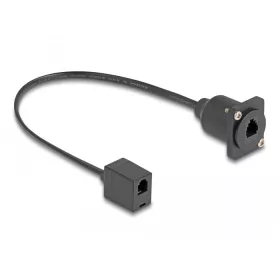   Delock D-típusú RJ10 kábel anya   anya fekete 30 cm (87969)