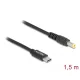 Delock 5.5x2.5mm -> USB-C notebook töltő kábel 1.5m fekete (87978)