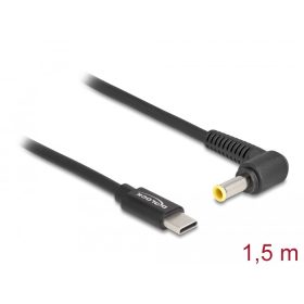   Delock Laptop töltőkábel USB Type-C  apa - Samsung 5,5 x 3,0 mm apa