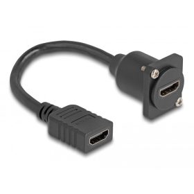   Delock D-típusú HDMI kábel anya   anya fekete 20 cm (87982)