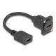 Delock D-típusú HDMI kábel anya   anya fekete 20 cm (87982)