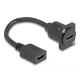 Delock D-típusú HDMI kábel anya   anya fekete 20 cm (87982)