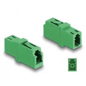   Delock Optikai szál párosító LC Simplex anya - LC Simplex anya APC zöld (87984)