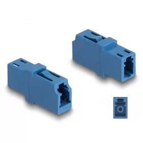   Delock Optikai szál párosító LC Simplex anya - LC Simplex anya UPC kék (87985)