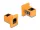 Delock D-típusú Modul RJ45 anya   anya 90 fokban hajlított narancssárga (87997)