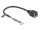 Delock Kábel RJ45 anya   tűfej anya 1,25 mm 4 tűs és tűfej anya 1,25 mm 6 tűs Cat.5e, 30 cm, fekete (88007)