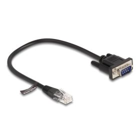   Delock Kábel RJ45 apa - soros RS-232 D-Sub 9 apa, 30 cm, fekete (88008)