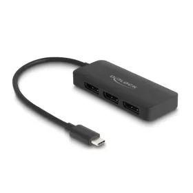   Delock Elosztó USB Type-C  csatlakozóval (DP alternatív mód támogatás)   3 db. DisplayPort MST 4K 60 Hz (88041)