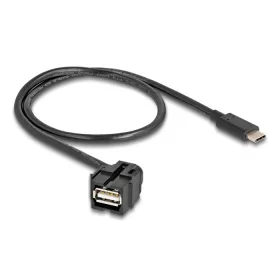   Delock Keystone modul, USB 2.0 A-anya > USB Type-C  apa 250 , kábellel 0,5 m (88056)