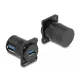 Delock D-típusú Modul USB 2.0 A-típusú anya - anya 90 fokban ívelt (88059)