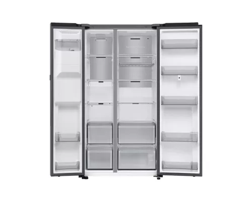 Samsung RS90F66BETEO Side-by-Side hűtőszekrény Family Hubbal 614 L, matt metál