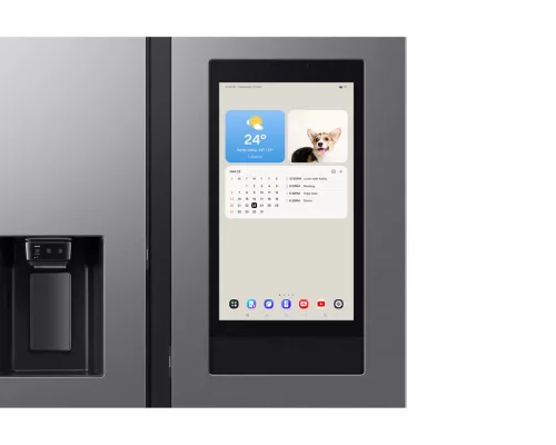 Samsung RS90F66BETEO Side-by-Side hűtőszekrény Family Hubbal 614 L, matt metál