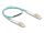 Delock Üvegszálas optikai kábel LC Duplex - LC Duplex egyszerű többszörös, OM3 hajlított, 0,5 m (88078)