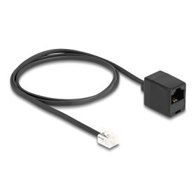 Delock RJ11 apa - RJ45 anya telefonkábel 1m fekete (88092)