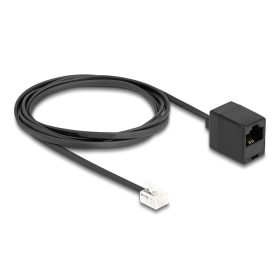   Delock Telefonkábel RJ11 apa - RJ45 anya, fekete, 2 m (88093)