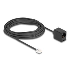   Delock Telefonkábel RJ11 apa - RJ45 anya, fekete, 10 m (88096)