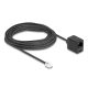 Delock Telefonkábel RJ11 apa - RJ45 anya, fekete, 10 m (88096)