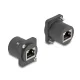 Delock D-típusú Modul RJ45 anya   anya csavarokkal fekete (88106)