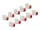 Delock Keystone Modul RJ45 anya - LSA Cat.6A eszközmentes piros 10 db-os szett (88115)