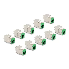  Delock Keystone Modul RJ45 anya - LSA Cat.6A eszközmentes zöld 10 db-os szett (88116)