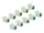 Delock Keystone Modul RJ45 anya - LSA Cat.6A eszközmentes zöld 10 db-os szett (88116)