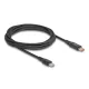 Delock USB 2.0 gyorstöltő kábel USB Type-C  apa - apa PD 3.1 140 W tápjelzővel, 1,20 m