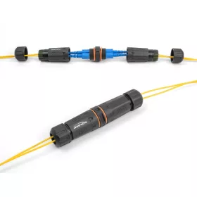   Delock Optikai szálas kábel csatlakoztató SC Duplex anya - SC Duplex anya APC M20 cérnával IP68 por és vízhatlan (88148)