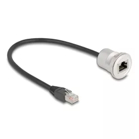   Delock RJ45 beépített anya kábelcsatlakozóval Cat.5e STP 30 cm, alumínium (88187)