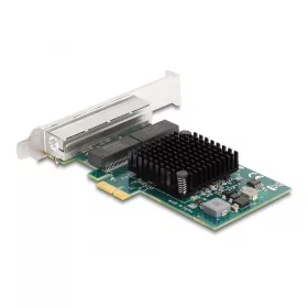 Delock PCI Express x1 kártya 4 x RJ45 Gigabit LAN BCM