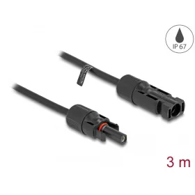 Delock MC4 szolár kábel apa - anya 3 m fekete