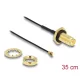 Delock Antenna kábel RP-SMA anya válaszfali csatlakozóval apa MHF I-dugó 1.13 35 cm menethossz 10 mm fröccsenésálló