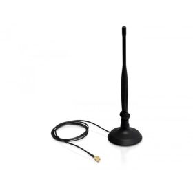   DeLock RP-SMA WLAN 4 dBi Antenna mágneses állvánnyal és hajlékony szerkezettel (88413)