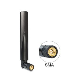 Delock GSM / UMTS SMA antenna with flexibilis, fekete