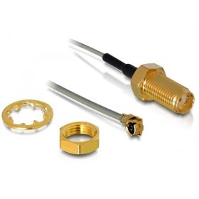   Delock Antennakábel SMA Jack Bulkhead > MHF/U.FL kompatibilis dugó 500 mm