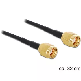   Delock RP-SMA csatlakozódugó > RP-SMA csatlakozódugó adapter, 320 mm (88475)