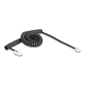   Delock Telefon csavart kábel RJ11 apa - RJ45 apa fekete színű 3 m (88480)